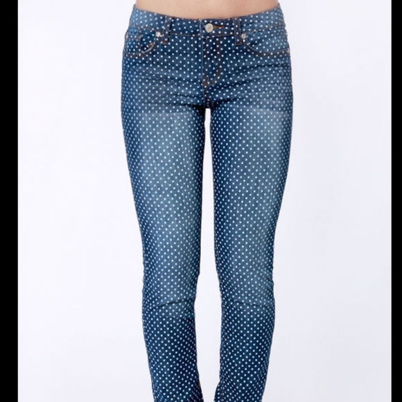 Michael Kors Polka Dot Izzy Skinny Jeans $98 Sz6 - Picture 2 of 13